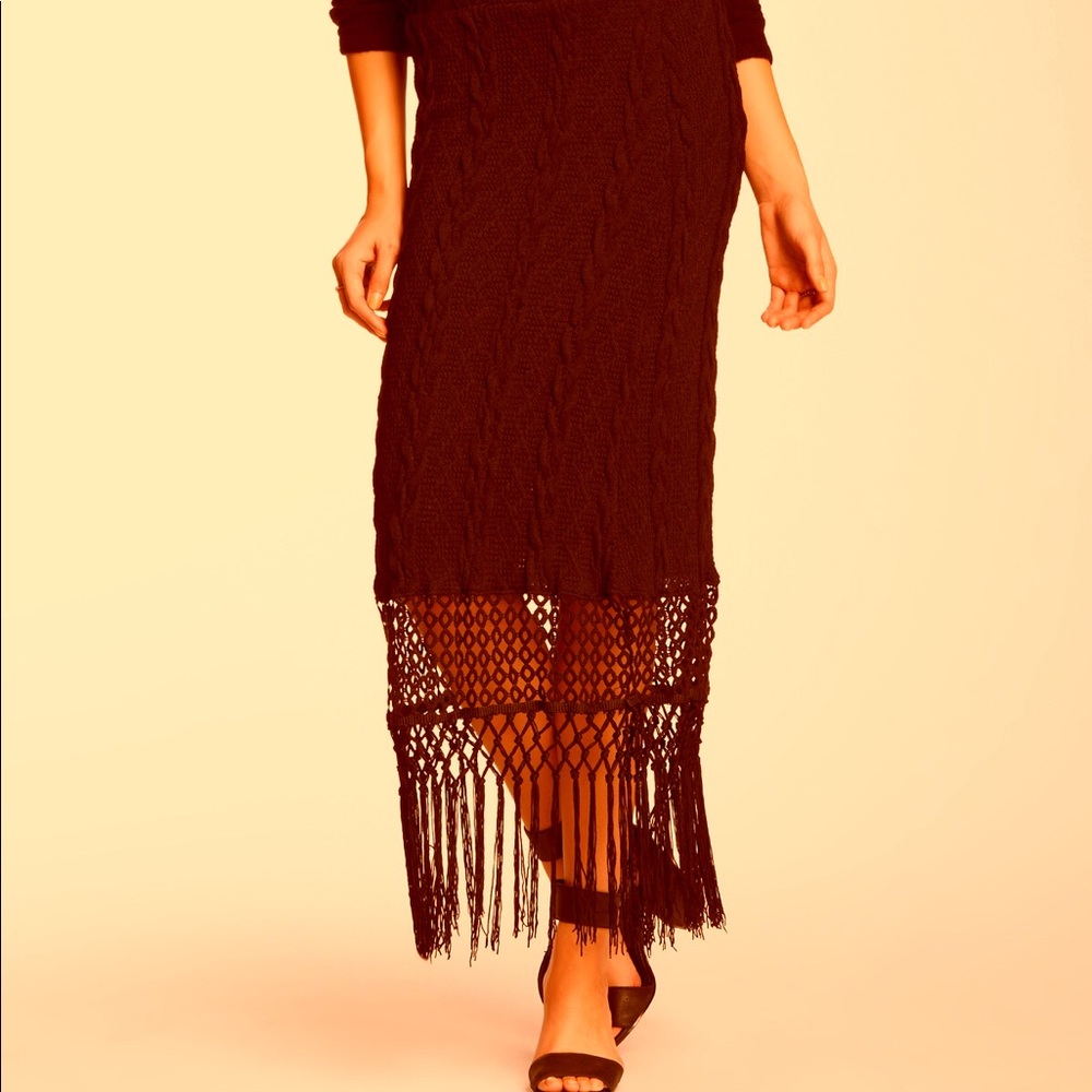 Anami Fringe Maxi Skirt